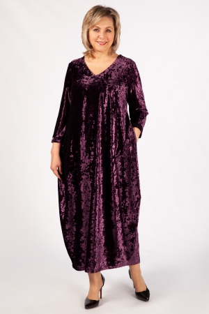 Платье Дорети Милада фиолетовый бархатное фото