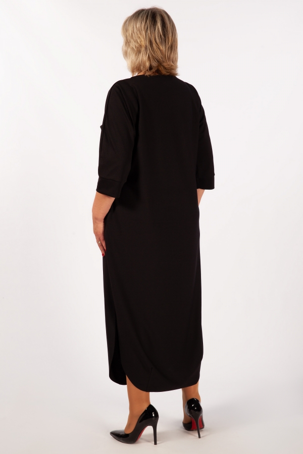 Платье Мона Милада макси черного цвета