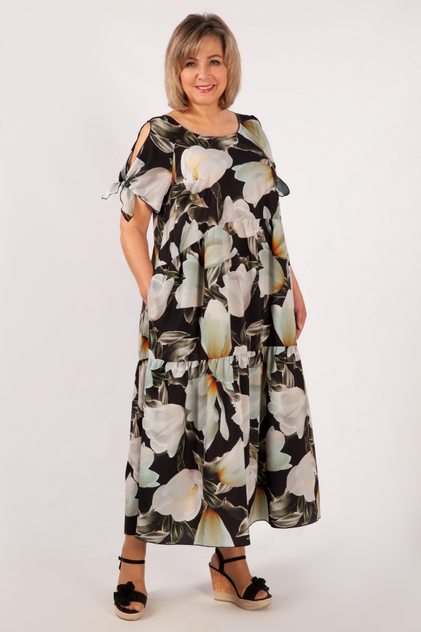 Платье Анфиса Милада с разрезами на рукавах фото