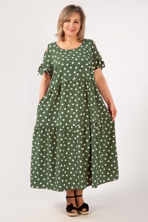 Платье Анфиса Милада зеленого цвета